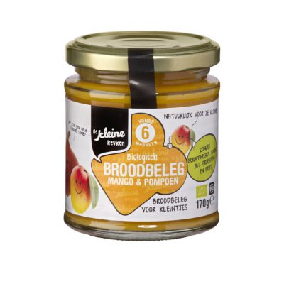 De kleine keuken biologische spread Mango/pompoen of Aardbei/rode biet