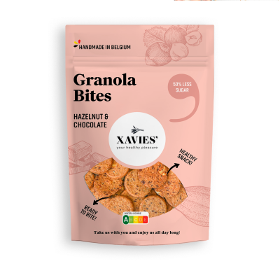 Xavies granola bites hazelnoot cacao nibs