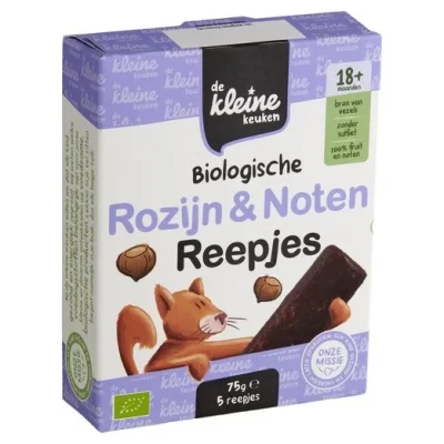 De kleine keuken biologische rozijn & noten reepjes